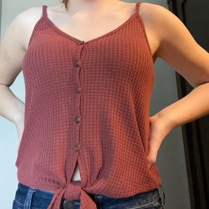 button down tank top